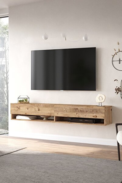 Yurupa Aven Tv Ünitesi Tv Sehpası Kapaklı Raflı 180cm Çam AVE9-A
