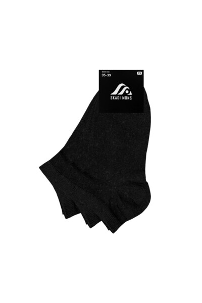 Skadi Mons Bambu Ankle 3 Pack Siyah Çorap