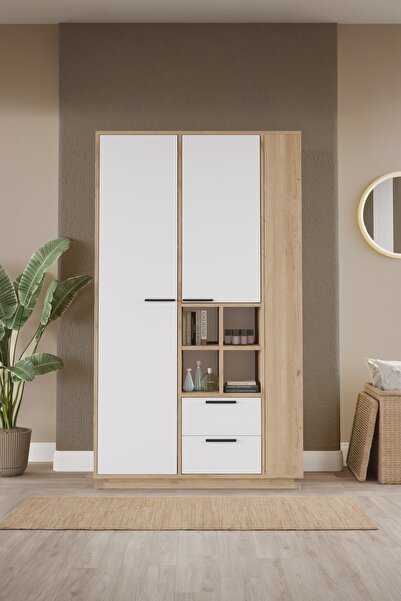 Yurupa Fortis Çok Amaçlı Dolap Gardırop 2 Çekmece Askılık Ayarlanabilir Raflı...