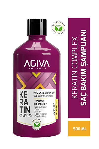 Agiva Care&Beauty شامبو كيراتين كومبلكس برو كير للعناية بالشعر وإصلاحه وحمايت...