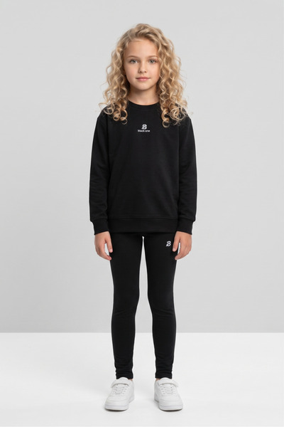 Black One Αθλητικό σετ για κορίτσια ριγέ casual φούτερ και κολάν – Άνετη εφαρ...