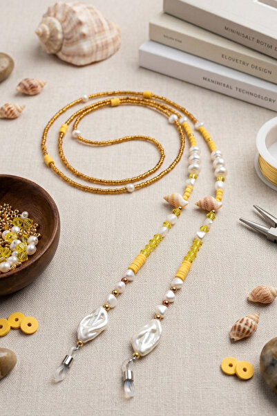 PETEK AKSESUAR Women's Design Handmade Flower Glasses Chain