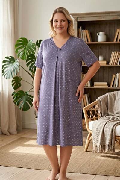 Cotpark Μεγάλο Μέγεθος Βισκόζη Ελαστάνη Ύφασμα Δαντέλα τεμαχίων Κοντό Μανίκι ...