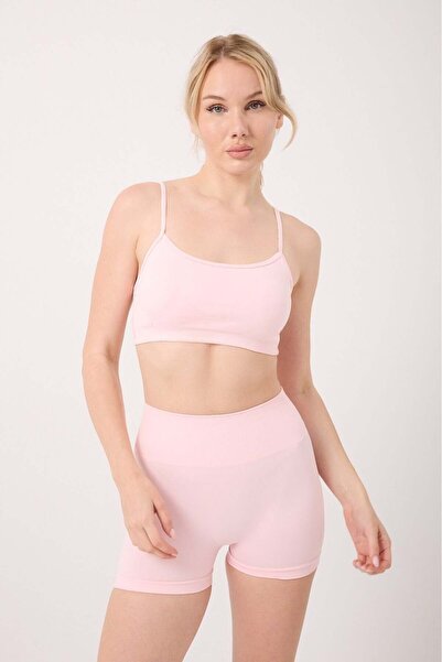 FOREVER MORE Γυναικείο Σετ Αθλητικό Μπουστάκι με Ανοιχτή Πλάτη & Σορτς Κολάν ...