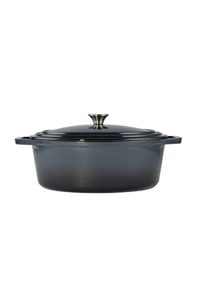 Perfect Home Oala de fonta emailata cu capac, maner din inox, 6 L,