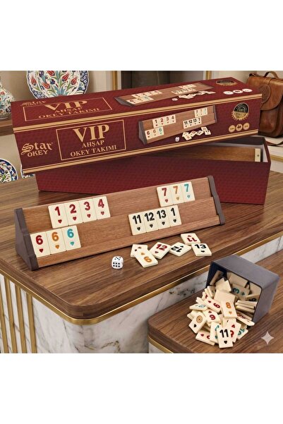 Star Vip Wooden Okey Set - Light Color