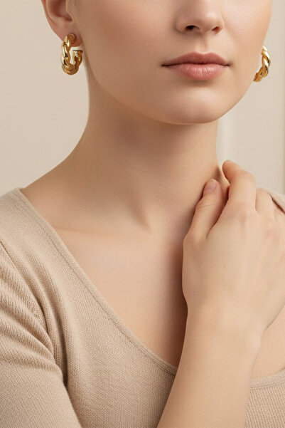 XUPING JEWELRY أقراط على شكل لولب من مجوهرات ستايل إنسي/شوبينغ