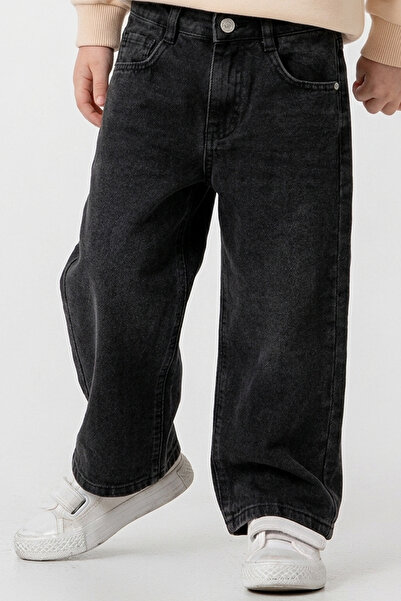Mtcbaby Bol Paça Gabardin Pantolon 3-6 Yaş Siyah