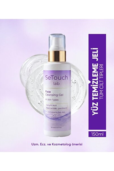 SeTouch Lab Yüz Temizleme Jeli – Akne & Siyah Nokta Karşıtı, Sebum Dengeleyic...
