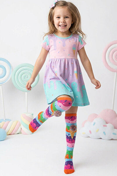 Katia&Bony Κοριτσίστικες Κάλτσες Γόνατου με Παγωτό