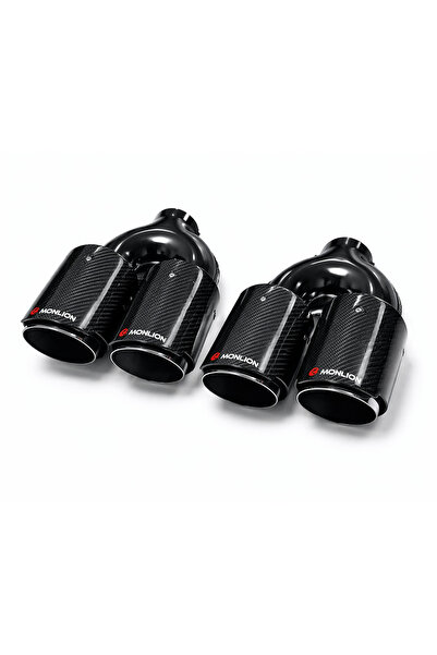 Monlion 90mm 5Dcarbon çiftli sağ-sol(1 set) Egzoz ucu
