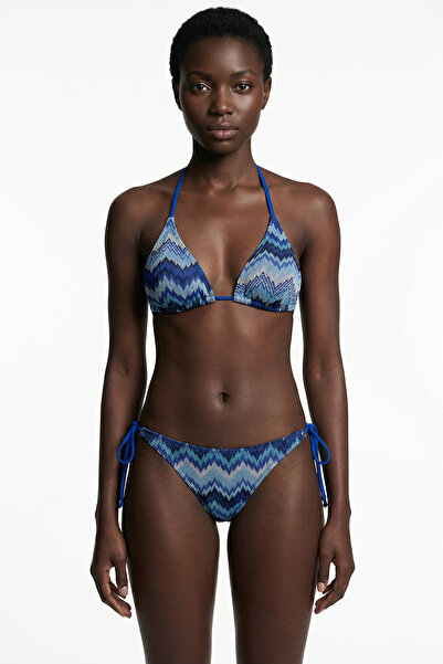 AQUELLA Colorful Knitwear Triangle Bikini Set