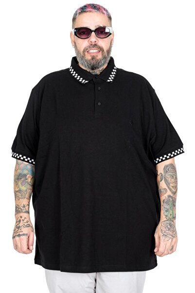 ModeXL Mode XL Large Size Polo Classic T-Shirt 26551 Black