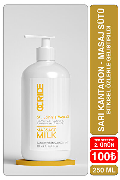 OCRIDE Sarı Kantaron Yağı Masaj Sütü 250 ml – Yoğun Nemlendirici ve Yatıştırı...