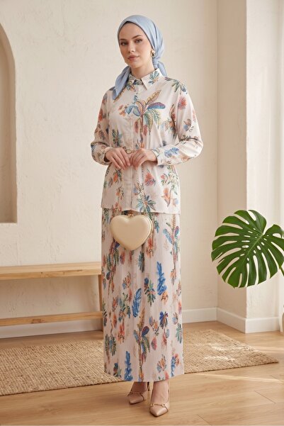 Bestenur Σατέν Σετ Δύο Τεμαχίων με Πλισέ Φούστα 1693