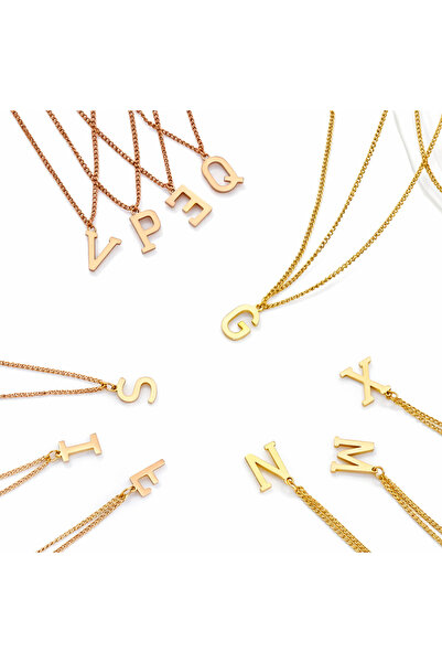 Pursehuit Colier auriu, fabricat din oțel inoxidabil, placat cu aur de 18k, c...