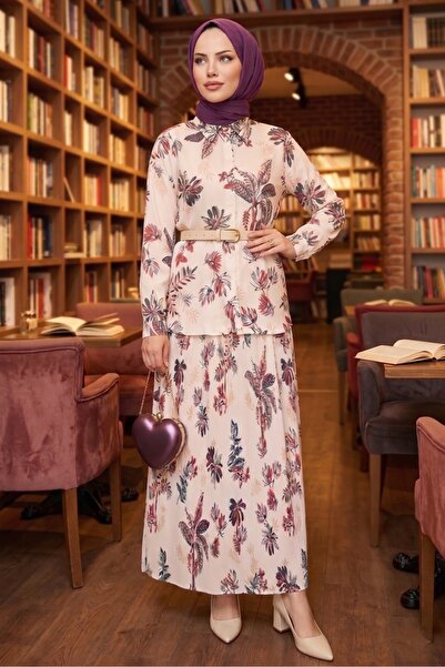 Bestenur Σατέν Σετ Δύο Τεμαχίων με Πλισέ Φούστα 1693