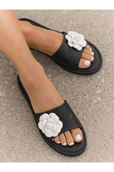 Ghench Shoes Ghench Flora Hakiki Deri Kadın Terlik