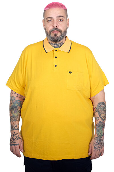 ModeXL Ανδρικό μπλουζάκι Mode XL μεγάλου μεγέθους από Lycra μονό ζέρσεϊ με τσ...