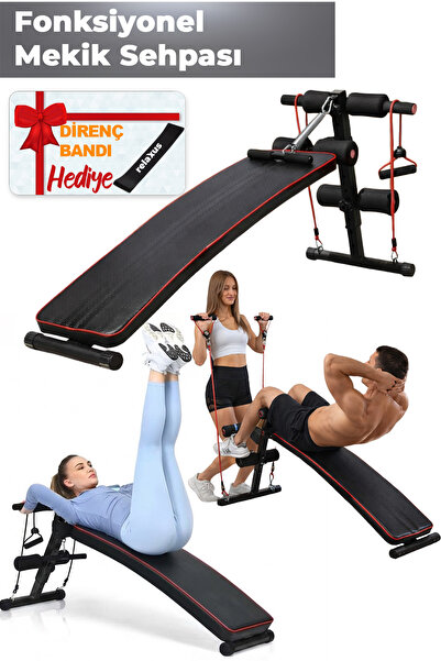 RELAXUS Eğimli Mekik Sehpası Karın Egzersiz Bankı Core Çok Amaçlı Antrenman E...