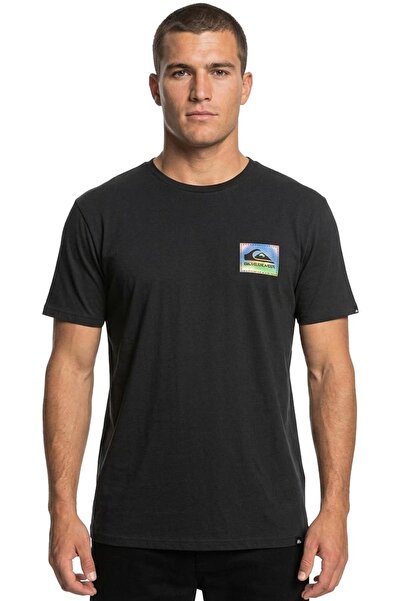 Quiksilver Ανδρικό μπλουζάκι με λαιμόκοψη σε μαύρο χρώμα