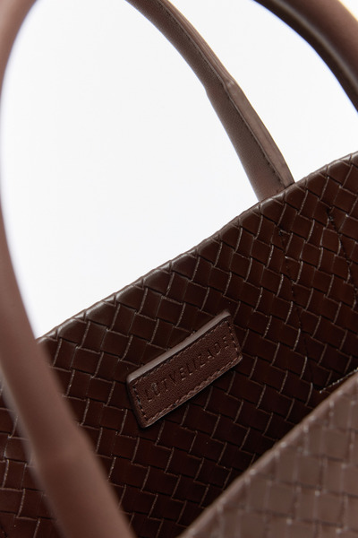 LUTVELIZADE Τσάντα 2620 - Πλεκτό Με υφή εφέ δέρματος Πλεκτό Καφέ Πικρό Γυναικ...