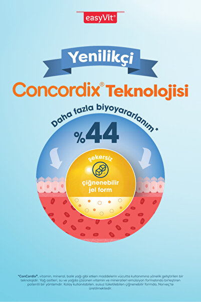 Easy Fishoil Çocuk Portakal Aromalı 30 Çiğneme Tablet