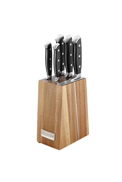 Arshia 6-Piece Knife Set with Wooden Block Stainless Steel Kitchen Knives Set