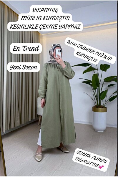 BelezaStore müslin ferace kap yazlık