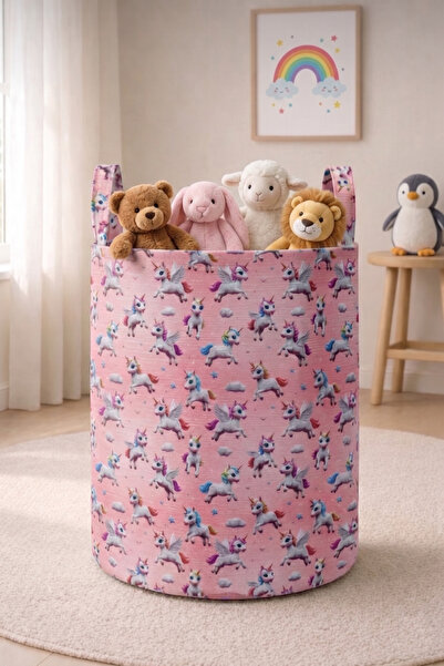 Paris Home Χαριτωμένο πτυσσόμενο καλάθι για βρώμικα ρούχα και παιδικά παιχνίδ...