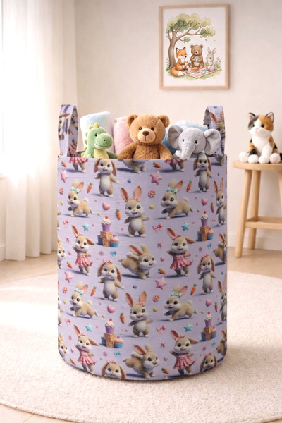 Paris Home Πτυσσόμενο καλάθι για βρώμικα ρούχα και παιδικά παιχνίδια με σχέδι...