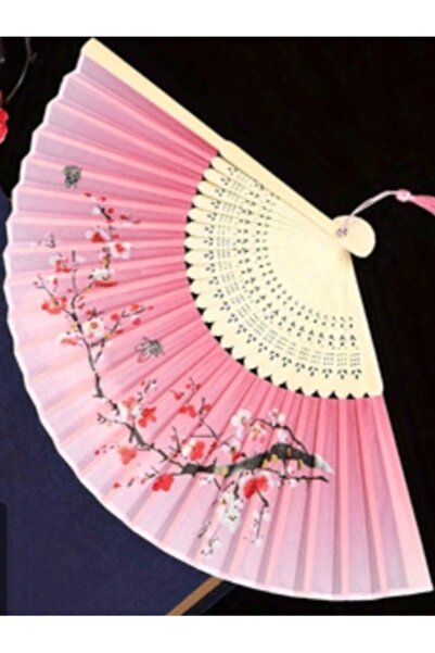 aysa stil Ahşap desenli yüksek kaliteli Japon bambu yelpazesi