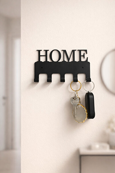 VENON Κρεμάστρα τοίχου με γράμματα HOME Μεταλλική κρεμάστρα για μπρελόκ με γρ...