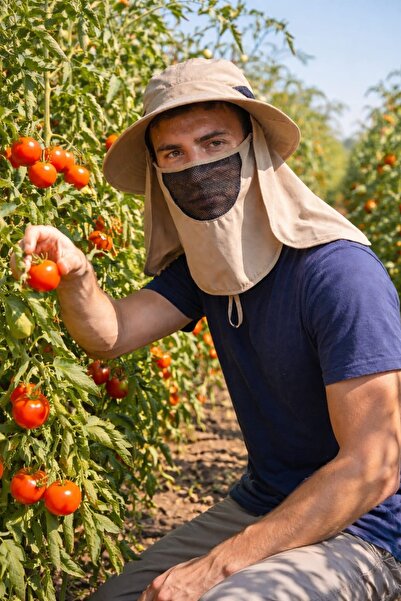 TABANÇORAPLARI Καπέλο πεζοπορίας, σαφάρι και ψαρέματος με προστασία προσώπου ...