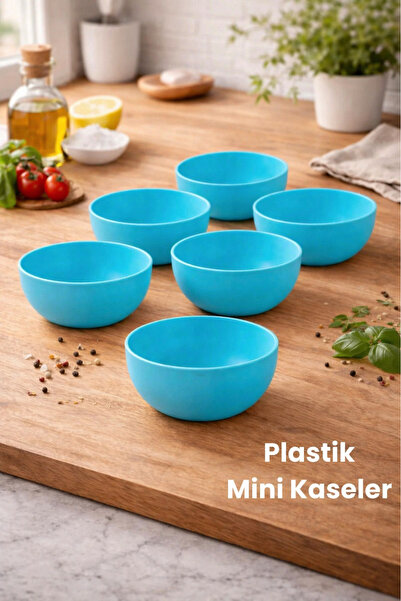 Melkan Home Round Mini Bowl Set 0.2 Liter X 6 Pieces Turquoise