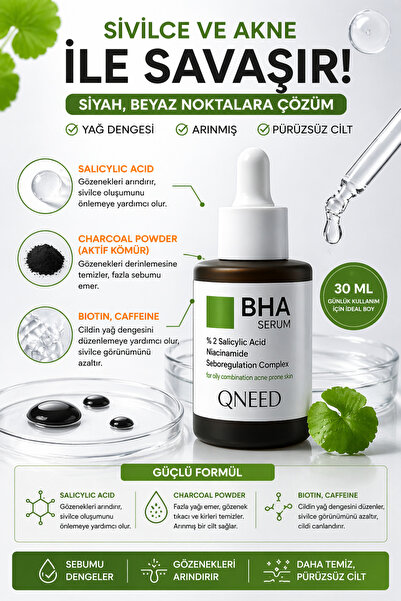 QNEED Qneeb Bha Serum, Acne Anti-Acne