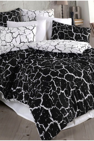 NazeninHome Σετ διπλής παπλωματοθήκης Ranforce 100% βαμβακερό |   Με σεντόνια