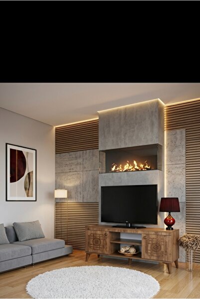 zekimöble Istanbul Ceviz Lcd Tv Sehpası Garantilidir 130cm Renk Amalfi