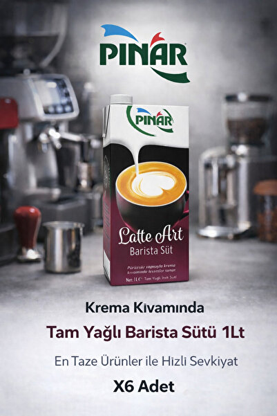 Pınar 1lt Barista Art Süt 6lı