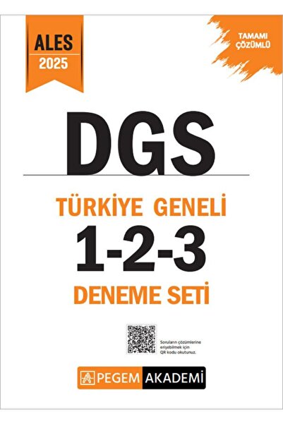 Pegem Akademi Yayıncılık Pegem 2025 DGS Türkiye Geneli 3 Deneme Çözümlü (1-2-...