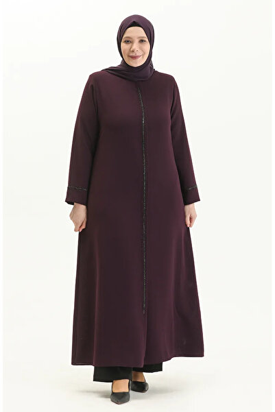 sefamerve Stone Printed Large Size Ferace 5054-02 - Δαμάσκηνο