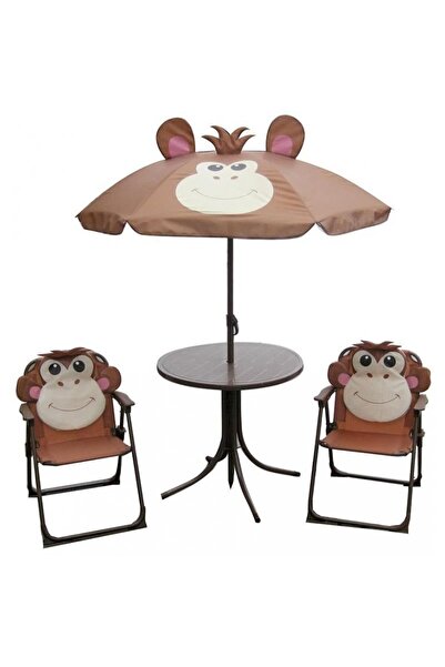 Strend Pro Set mobilier gradina/terasa pentru copii, pliabil, maro, model mai...