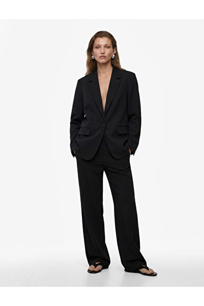 Koton εφαρμοστό Μακρυμάνικο σακάκι με κουμπιά και φαρδύ γιακά Με τσέπες