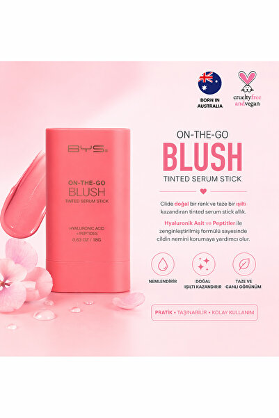 BYS Australia BYS Tinted Serum Stick Blush Vibrant Rose (Gül Kurusu) – Nemlen...