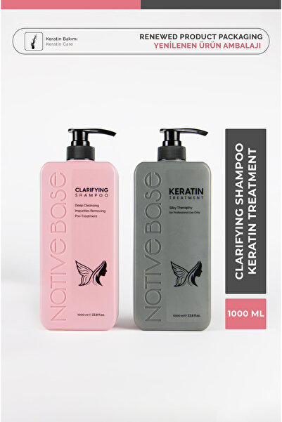 Native Base Keratin 1000 ml Yoğun Onarıcı Kabarma Karşıtı Kuaför Tipi Profesy...