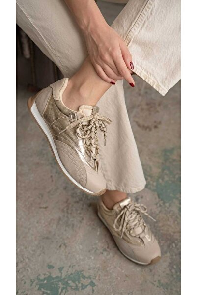 Luvesta Shoes Luvesta Gold Beige Retro Runner