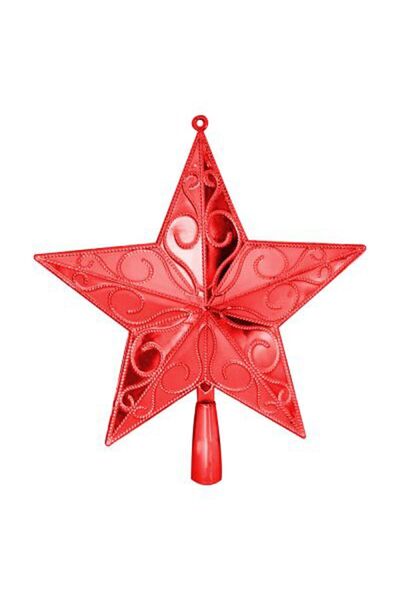 partidolu Πλαστικό Πρωτοχρονιάτικο Καπάκι Πεύκου 24x20 cm Κόκκινο Χρώμα 1 Τεμ...