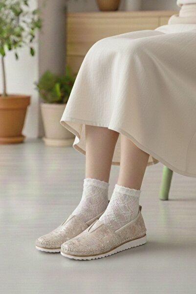 N Napa Shoe Model floral Talpă confortabilă Structură flexibilă Pantofi de ba...