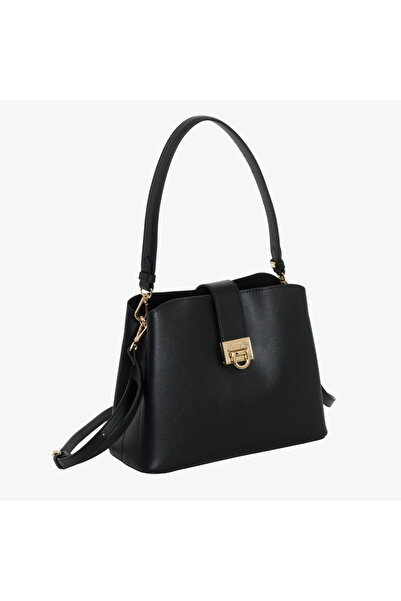 David Jones Γυναικεία τσάντα ώμου και λουράκι Μαύρη