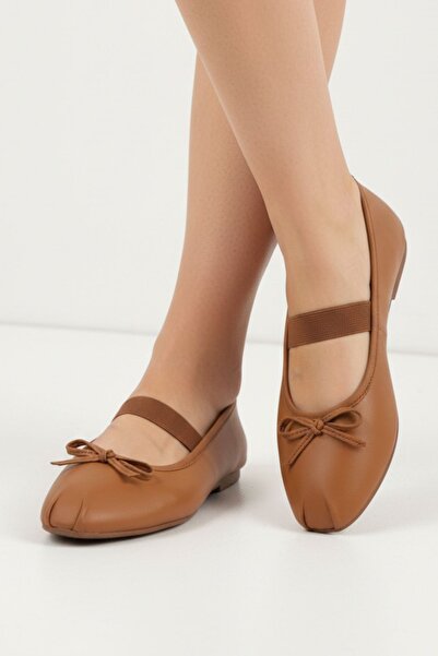 N Napa Shoe Γυναικεία παπούτσια μπαλαρίνας με λαστιχένια ζώνη με τετράγωνο φι...